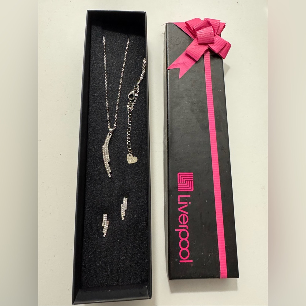 Roxxy Bijoux Lightning Bolt Necklace & Earring Set